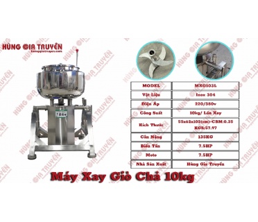 Máy xay giò 10Kg 3 lớp cao cấp