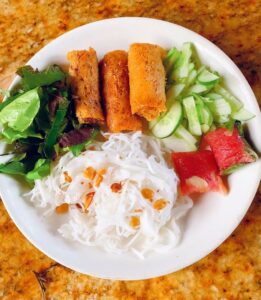 Bún chả giò nem chua